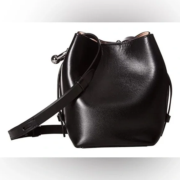 Rebecca Minkoff Kate mine Black bucketLeather Crossbody Bag EUC